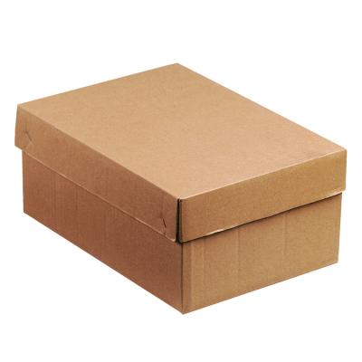 China Recyclable China E Flute Packaging / Express Cardboard Box For Shoe Kraft Corrugated Paper Storage Shoe Boxes for sale