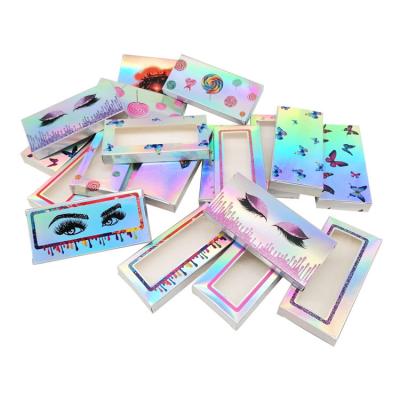 China Recyclable Custom Unique Transparent Clear Paper Cardboard Square Packaging False Eyelash Box for sale