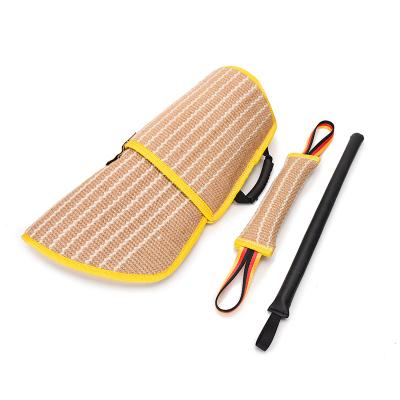 China Manufacturer's Direct Selling Yellow Edge Sharp Sleeve Viable Three Piece Pet Training Set for sale