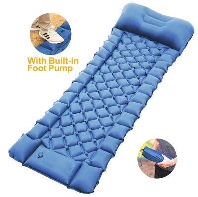 China With Hand Press Camping Air Sleep Pad Mat - Foot Press Inflatable Lightweight Backpacking Pad To Increase Displacement for sale