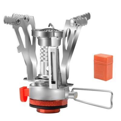 China Lightweight Portable Outdoor Backpacking Camping Stove With Piezo Ignition Mini Camping Stove for sale