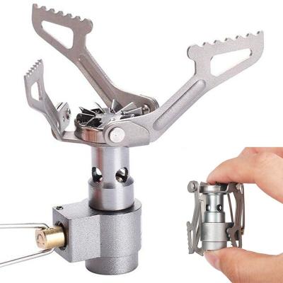 China Hot Selling 25g Mini Camping Stove Camping Gas Stove Lightweight Titanium Pocket Stove 85X68.5mm (37X52mm) for sale