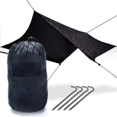 China Hot sale extended type PU treated 10 x 10ft rainfly hammock rain tarp tent UV resistant and waterproof nylon shelter for sale