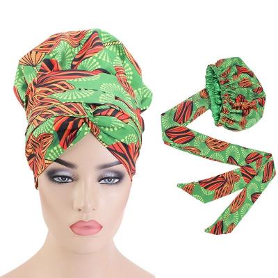 China Multifunctional new product African turban print ribbon spot polyester turbans for ladies for sale