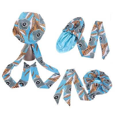 China Multifunctional new product African turban print ribbon spot polyester turbans for ladies for sale