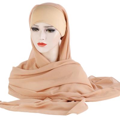 China Fast Shipping Chiffon 175*70cm Malaysia Long Hijab Muslim Women's Silk Scarf Hijab Tie-Wrap Bandage Shawl Hijab for sale