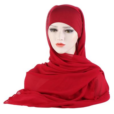 China Fast Shipping Chiffon 175*70cm Malaysia Long Hijab Muslim Women's Silk Scarf Hijab Tie-Wrap Bandage Shawl Hijab for sale