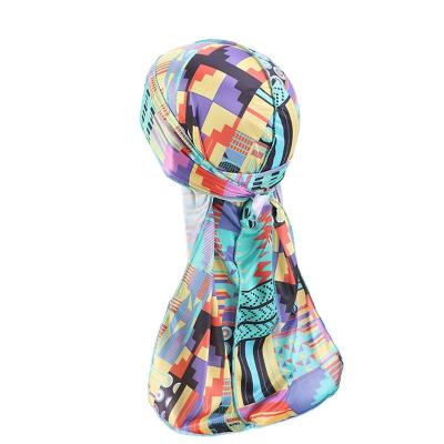 China Multifunctional wholesale cheap durag silk design custom design your own hip hop stain polyester durags for sale