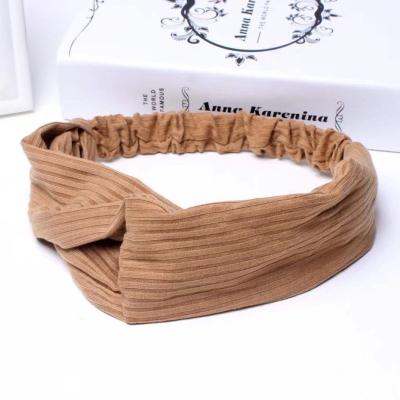 China Fixed hair 2022hairbands Korea design latest cute elastic knitted elastic hair bands women headbands for sale