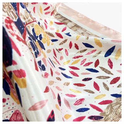 China Outdoor Activities High Quality Satin Silk Shawl 90x90 Fashion Digital Printing Soft Feeling Big Silk Scarf for sale