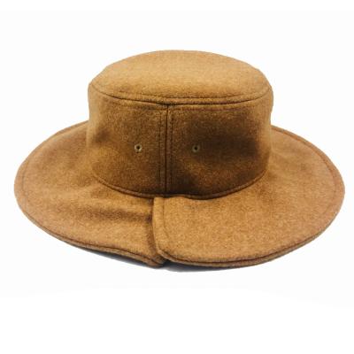 China Character Customized Winter Fashion Wool Felt Hat Hot Selling Wide Brim Bucket Hat And Cap for sale