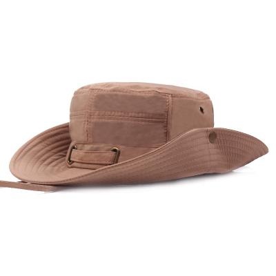 China New Style Character Sun Hats Adjustable Outdoor Wide Brim Bucket Rising Hat With String for sale