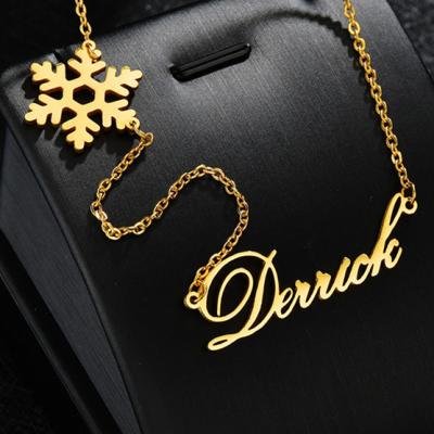 China Custom Hiphop Jewelry Any Language Font Nameplate Necklace Personalized for sale