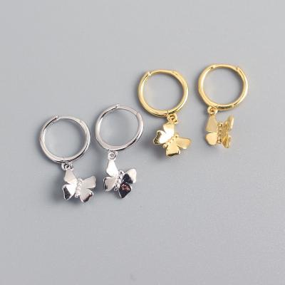 China 2021 New Hiphop Butterfly S925 Drop Earrings Stylish Women Gift Jewelry for sale