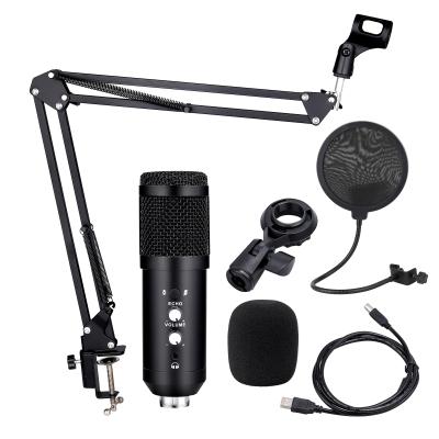 China Microphone Folding Condenser USB Handheld Microphone Stand Sets With Filter for sale