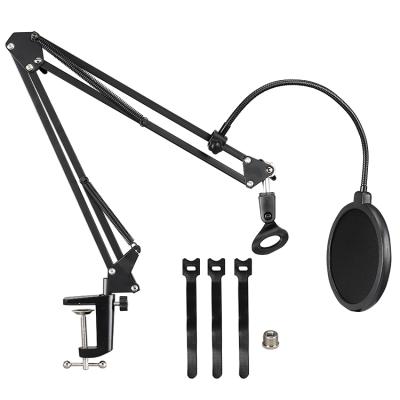 China Portable Handy Medical Equipment Scissor Arm Microphone Stand With Noise Filter for sale