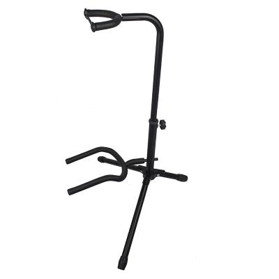 China Guitars Wholesale Universal Metal High Quality Black Musical Tripod Electric Single Folded Guitar Ukulele Stand Gh-552 for sale