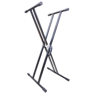 China Factory direct sale X-stand music hardware electronic piano stand custom tube double keyboard play stands DJ stand for sale