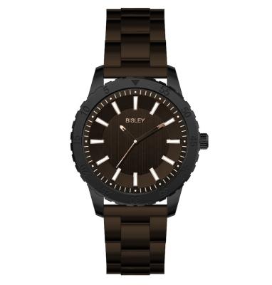 China Wholesale Non-Specific Luxury Customized Brown Color Metal Metal Wrist Watch Brand Business Quartz Watches Men Customized Classic Watch for sale