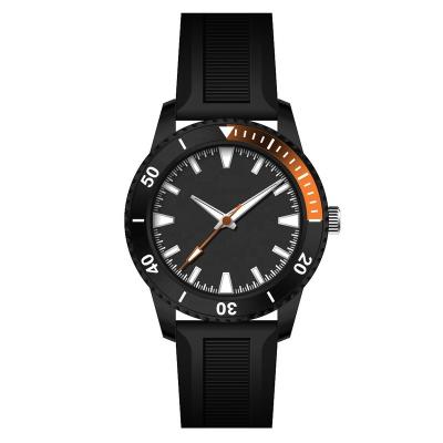 China Bezel Non-Specific Luminous Silicone Sport Watch Modern Original Private Rubber Wrist Strap Black Male Gift Quartz Watch Custom Made for sale