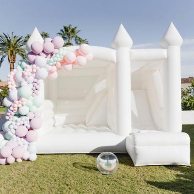 China Wedding Combo White Bouncy Castle Slide White PVC House PVC Bounce Home For Wedding/Party for sale