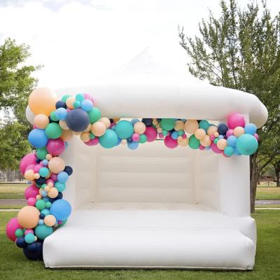 China PVC Bounce House bouncy castle moonwalk castle attractive white wedding jumping house for sale