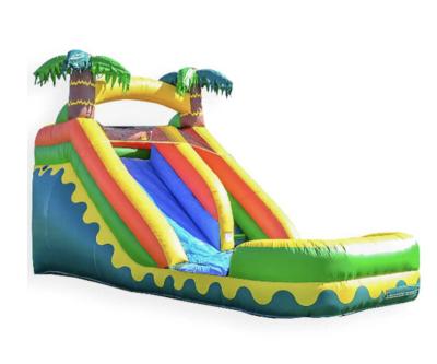 China Party/Rental/Retail/Backyard/Amusement Park/Public Inflatable Water etc. 14ft Kids Water Slide Tropical Inflatable Backyard Slides Inflatable Water Slide Kids Outdoor for sale