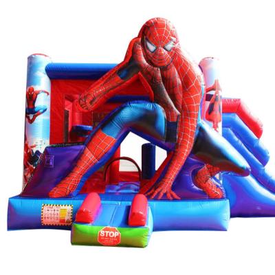 China PVC Spiderman 5 in 1 Inflatable Bounce House Inflatable Man Castle Spider Bounce Combo for sale