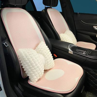 China Sports Car Cushion Four Seasons General Summer Cushion Ice Cool Cushion Rose Silk Rose Flower With Comfortable And Breathable Car Cushion for sale