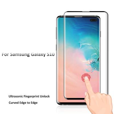 China 3D Zero Bubbles Curved Tempered Glass For Samsung Galaxy S10 Tempered Glass Screen Protector for sale