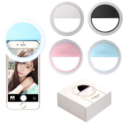 China Other Portable USB Charging LED Rechargeable Phone Fill Selfie Ring Light For Phone for sale