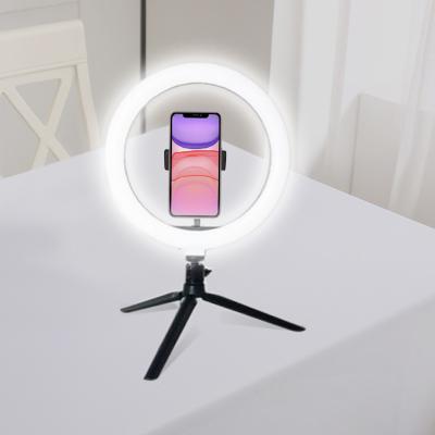 China Other Hot Sale Usb Powered Table Top Dimmable 10 Inch LED Ring Light For Live Broadcast for sale