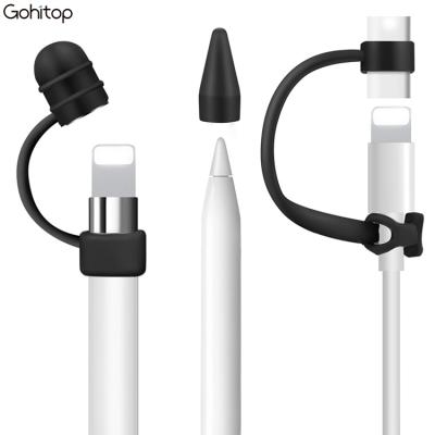 China For Apple Pencil Hat Holder 3 in 1 Hat Holder SEED Cover for Apple Pencil with Cable Adapter Lanyard for sale