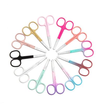 China Durable Makeup Beauty Tool Eyebrow & Nose Hair Scissor Makeup Eyelash Trimmer Stainless Steel Makeup Scissors for sale