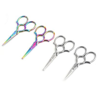 China Durable Personal Care Manicure Beauty  Makeup Scissors Stainless Steel Nose Hair & Eyebrow Grooming Scissors for sale