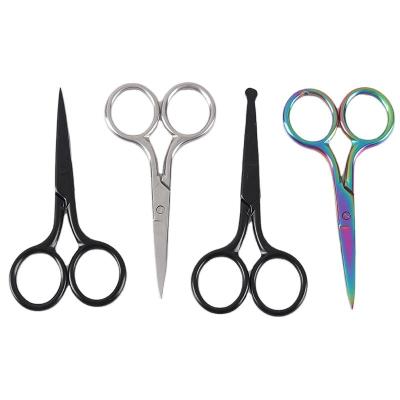 China Durable Beauty Makeup Tools Stainless Steel Eyebrow Scissors Nose Hair Trimming Scissors For Face Hair Trimming for sale