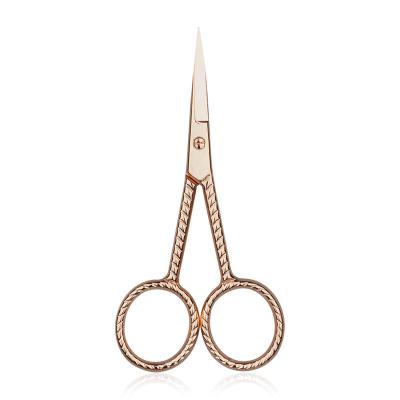 China Durable Wholesale Beauty Scissors Stainless Steel Professional Eyebrow Nose Hair Scissors Makeup Tools for sale