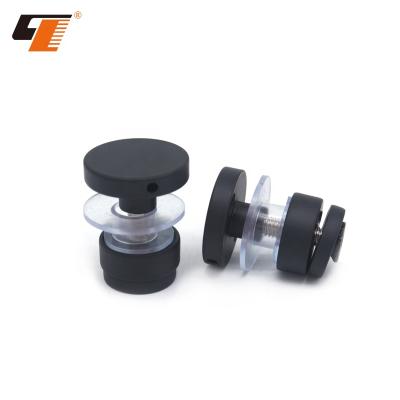 China High Quality Connector Black Zinc Alloy Glass Hardware Shower Room Spray Door Glass Pipe Flange for sale