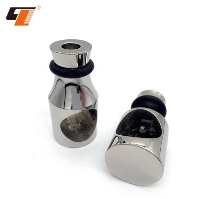 China Shower Room Best Selling Polished 304 Stainless Steel Bathroom Door Fitting Glass Stopper for sale