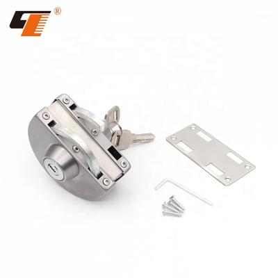 China High Quality Polished 304 Stainless Steel Tempered Glass Semicircular Single Door Lock Shower Room Accessories for sale