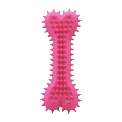 China Hot Selling Cute Viable Bone Shape Durable TPR Pet Moral Toy Accessories For Pet for sale