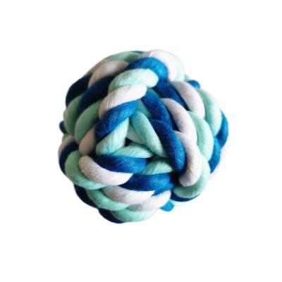 China Ball Shape Pet Chew Toy Cotton Knitted Accessories For Best Cheap Selling Dog And Cat for sale