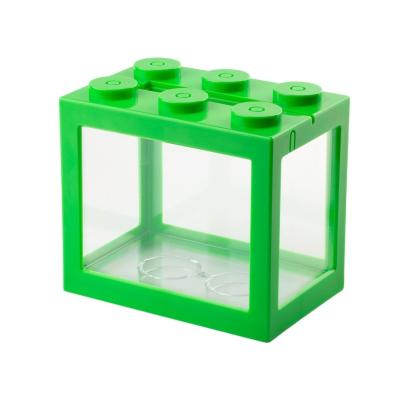 China Multi Viable Color Building Block Acrylic Aquarium Tanks Stackable Glass Aquarium And Accessories for sale