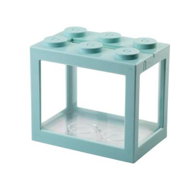 China Designer Multi Color Building Block Aquarium Coffee Table Viable Flippity Fishtank Aquarium for sale