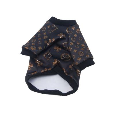 China Viable Fashionable Brand Logo Sweater Polyester Pet Clothes Classic For Cat And Dog for sale