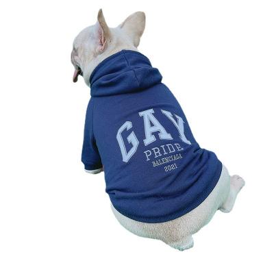 China Fashion Sustainable Pet Owner Dog Hoodie Cotton Letter Printing Matching Pet Clothes For Small Animals for sale