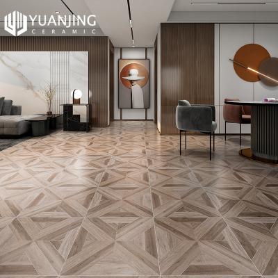 China Erzi Modern Wood Collection Oak Tile Flooring Vinyl Wood Dry Back FX-5K01 500x500mm Matte Wooden Floor Tile for sale