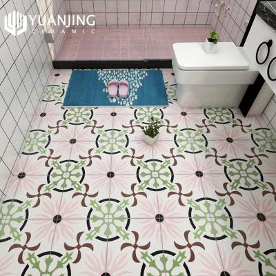 China Country New Arrival 300x300mm Porcelain Pink Colored Bathroom Anti Slip Floor Tiles Wall Decoration Tiles for sale