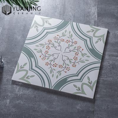 China MEDITERRANEAN SEA New Arrival Multi Color 400x400mm Banana Leaf Design Hot Selling Porcelain Non Slip Floor Tiles For Balcony Toilet Kitchen for sale