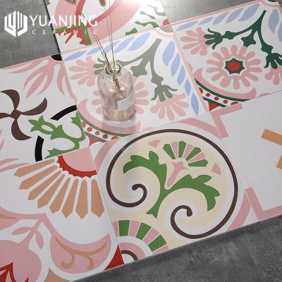 China Modern Nordic Matte Terrazzo Handmade Patchwork Pink 3D Moroccan 300x300mm Glazed Tile Floors and Wall Indoor and Outdoor for sale